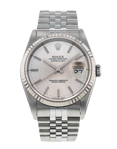 Rolex datejust sales 16234 silver dial